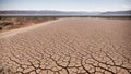 A dry and drought land due to lack of rain