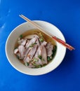 Dry egg noodle with wonton and roasted pork Royalty Free Stock Photo