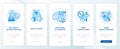 Dry eye causes onboarding mobile app page screen with concepts