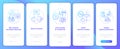 Dry eye causes onboarding mobile app page screen with concepts
