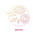 Dry eye gradient concept icon