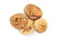 Dry figs isolated on white background, top view Royalty Free Stock Photo