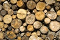 Dry firewood laid in a heap Royalty Free Stock Photo