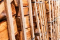 Dry firewood neatly folded and waiting for winter