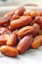 Dry fruit. Heap of datteln. Royalty Free Stock Photo