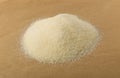 Dry gelatine powder and granules used as a gelling agent Royalty Free Stock Photo