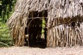 A dry grass hut entrance Royalty Free Stock Photo