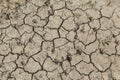 Dry gray-brown desert land. World drought.