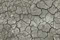 Dry gray muddy cracked clay background texture. Royalty Free Stock Photo