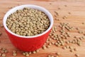 Dry green lentils Royalty Free Stock Photo