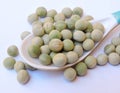 Dry green pea seeds Royalty Free Stock Photo