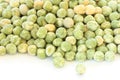 Dry green pea on white background Royalty Free Stock Photo