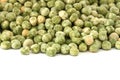 Dry green pea on white background Royalty Free Stock Photo