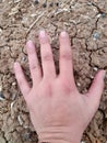 Dry hand dry soil