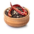 Dry hot pepper in a bowl Royalty Free Stock Photo