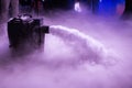 Dry ice low fog machine with hands on for wedding first dance in restaurants