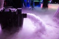 Dry ice low fog machine with hands on for wedding first dance in restaurants