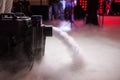 Dry ice low fog machine with hands on for wedding first dance in restaurants