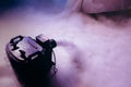 Dry ice low fog machine with hands on for wedding first dance in restaurants