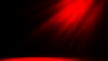 Dry ice red smoke clouds fog floor texture. Perfect spotlight mist effect on isolated black background Royalty Free Stock Photo