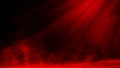 Dry ice red smoke clouds fog floor texture. Perfect spotlight mist effect on isolated black background Royalty Free Stock Photo