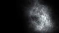 Dry ice smoke clouds fog background of fractal noise effect illustration. Royalty Free Stock Photo