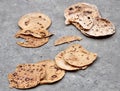 Dry indian chapatis Royalty Free Stock Photo