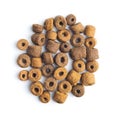 Dry kibble pet food. Kibble for dog or cat