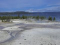 a dry lake in the rocky mountains Royalty Free Stock Photo