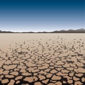 Dry land in desert Royalty Free Stock Photo