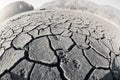 Footprints in Zone of ecological destruction Royalty Free Stock Photo