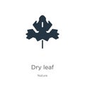 Dry leaf icon vector. Trendy flat dry leaf icon from nature collection isolated on white background. Vector illustration can be Royalty Free Stock Photo