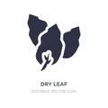 dry leaf icon on white background. Simple element illustration from Nature concept Royalty Free Stock Photo