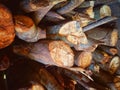 Dry logs that undergo a drying process