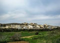 Dry Maltese countryside landscape, Xemxija and Manikata, Malta