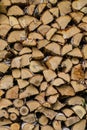 Dry Mixed Firewood Texture Background