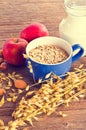 Dry muesli mix - vintage style Royalty Free Stock Photo