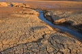 Dry nature dried river