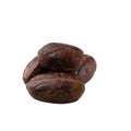 Dry nutmeg spice isolated on a white background Royalty Free Stock Photo