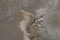 dry, parched, cracked earth textures in a river bed seen from above on very dry drought affected farm land, rural Australia Royalty Free Stock Photo