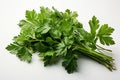 Dry Parsley on white background Royalty Free Stock Photo