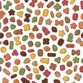 Dry pet food pattern Royalty Free Stock Photo