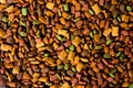 Dry pets food background Royalty Free Stock Photo