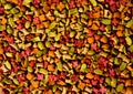 Dry pets food background Royalty Free Stock Photo