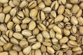 Dry pistachios as food background. Top view. Royalty Free Stock Photo