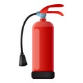 Dry powder fire extinguisher icon, cartoon style