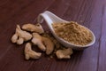 Dry and Powder organic homemade ginger