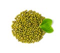 Dry Raw Mung Beans, Vigna Radiata Seeds, Green Gram, Maash or Moong Royalty Free Stock Photo