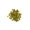 Dry raw mung beans or vigna radiata seeds isolated on white Royalty Free Stock Photo