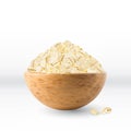 Dry Raw Oat Flakes or Oatmeal Vector Illustration